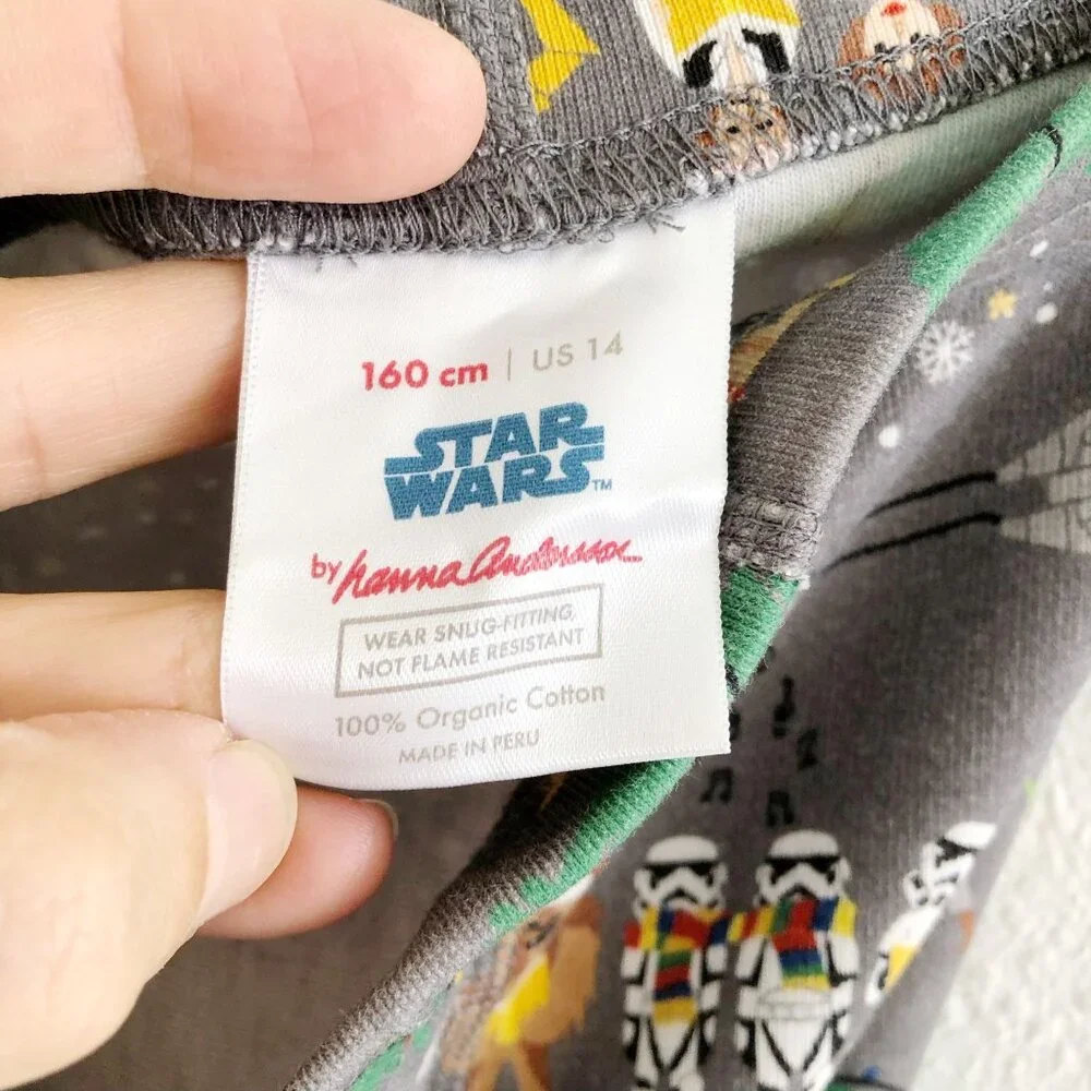 HANNA ANDERSSON Kid's Star Wars 100% Organic Cotton Pajama Pants‎ Size 14